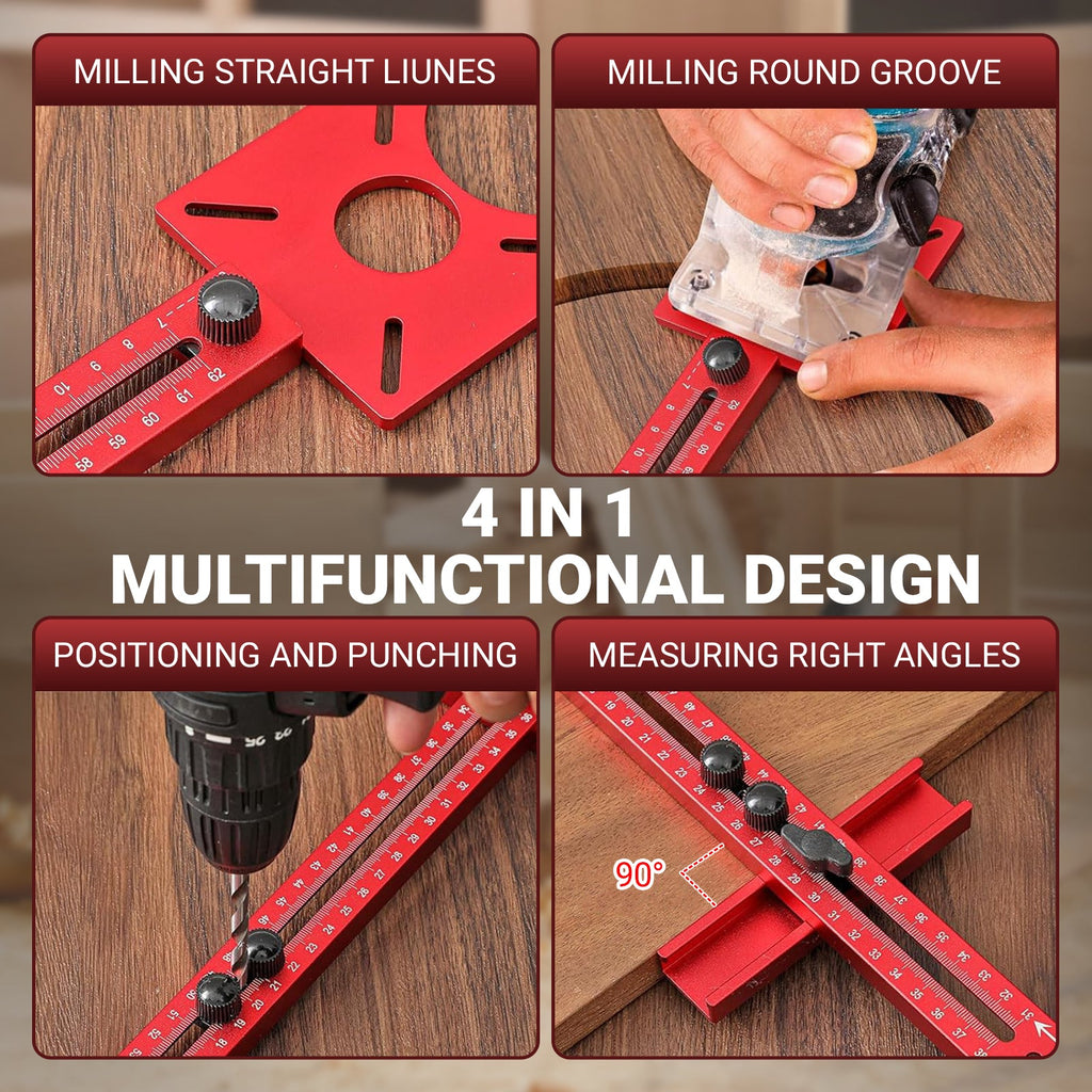 Circle Cutting Jig for Router — 5-in-1 Adjustable 10"–58" Large Circle Cutter