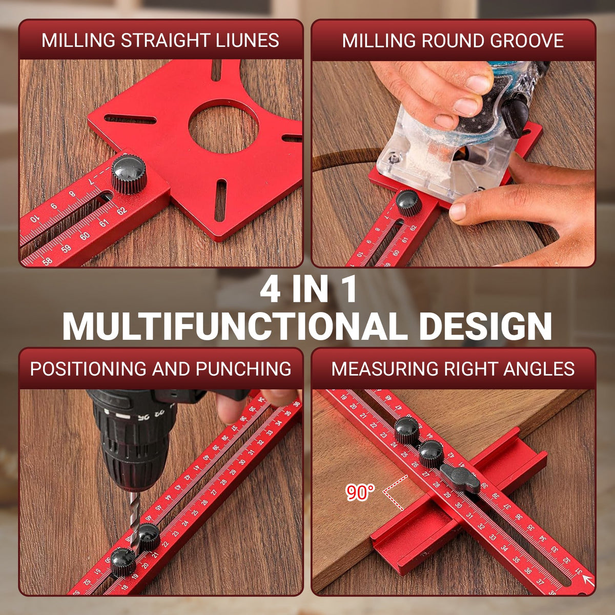 Circle Cutting Jig for Router — 5-in-1 Adjustable 10"–58" Large Circle Cutter