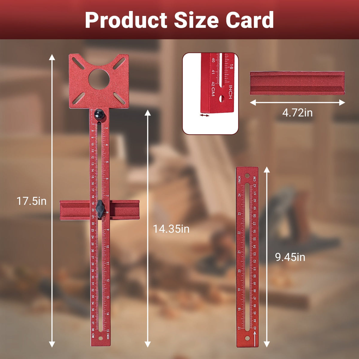 Circle Cutting Jig for Router — 5-in-1 Adjustable 10"–58" Large Circle Cutter