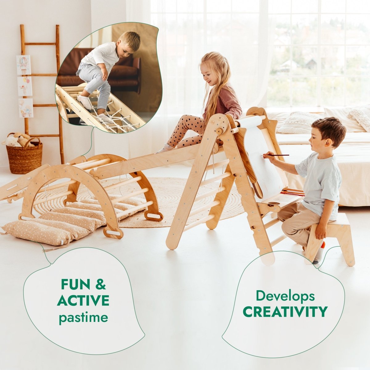 6in1 Montessori Climbing Set: Art Addition