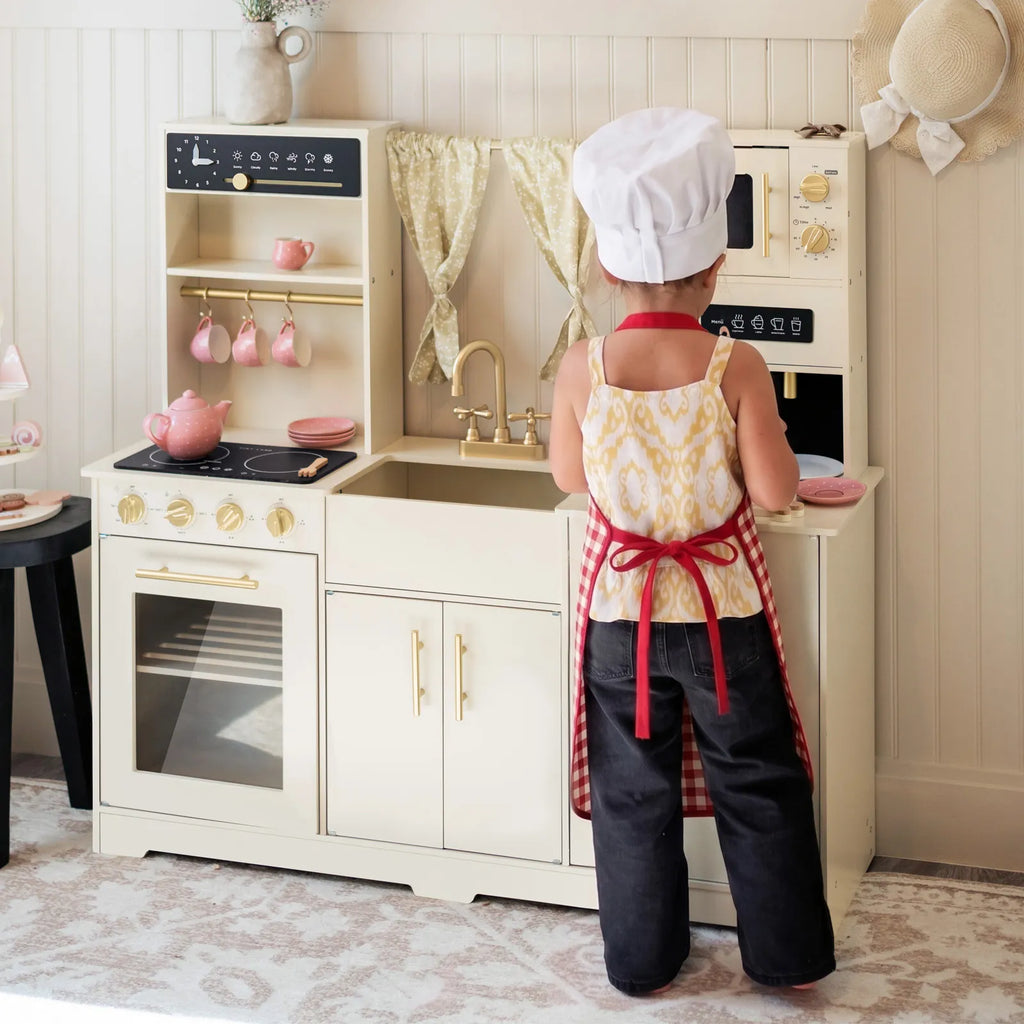 Tiny Land® Iconic Wooden Play Kitchen – Cooking Set for Kids