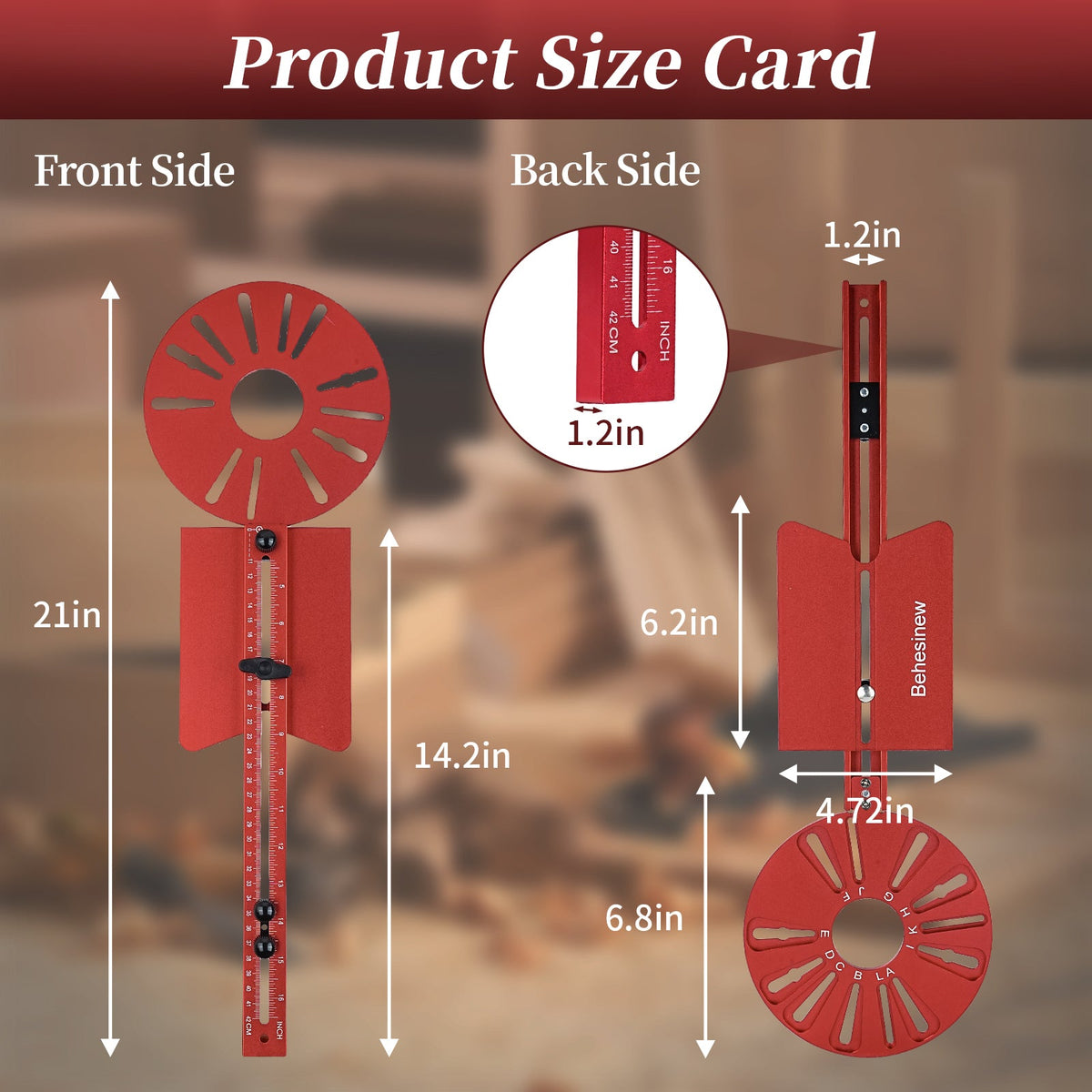 Circle Cutting Jig for Router — 5-in-1 Adjustable 10"–58" Large Circle Cutter
