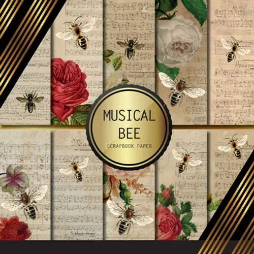 Scrapbook Paper: Musical Bees: Double Sided Decorative Paper
