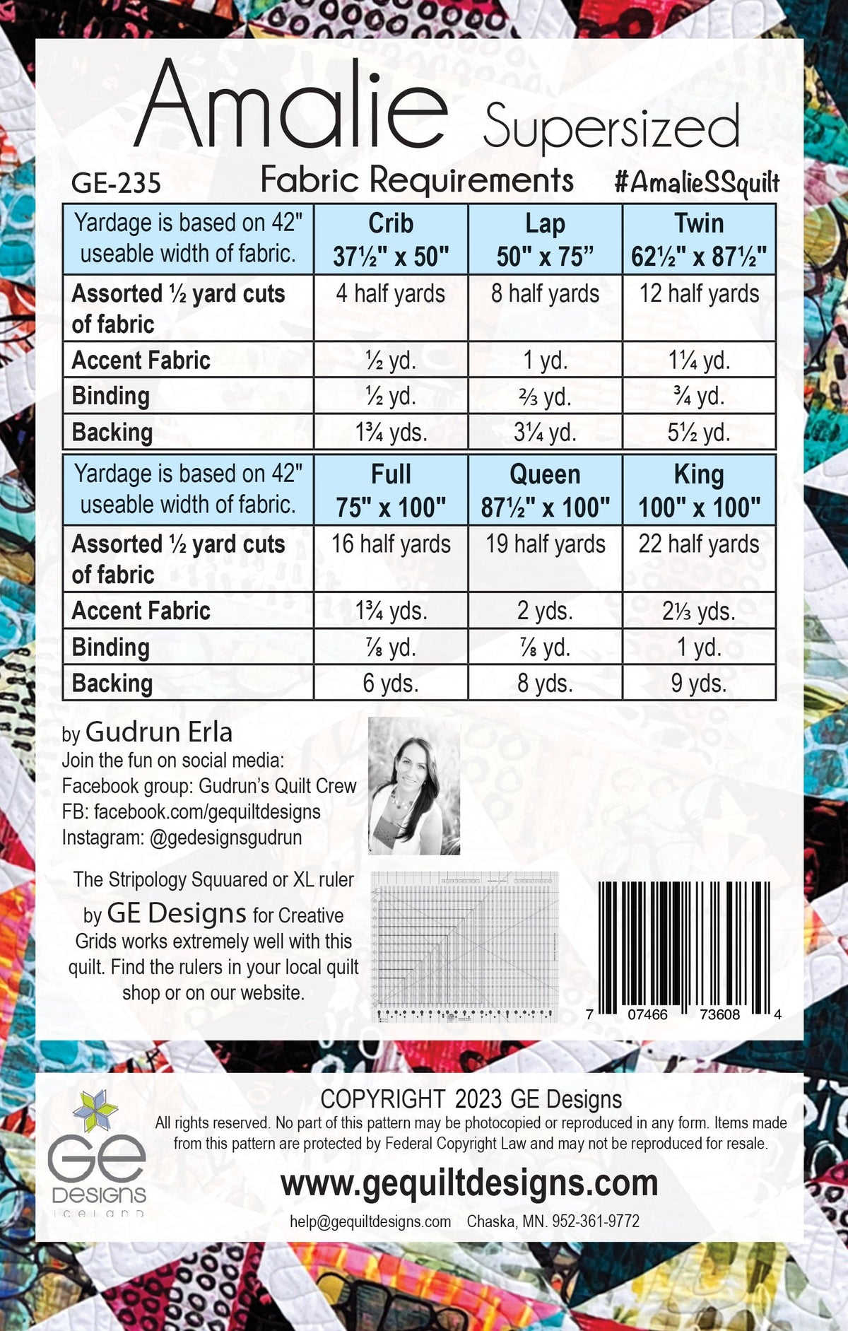 Amalie Supersized Quit Pattern 235