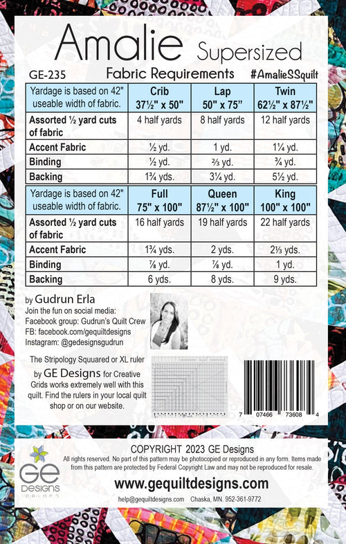 Amalie Supersized Quit Pattern 235