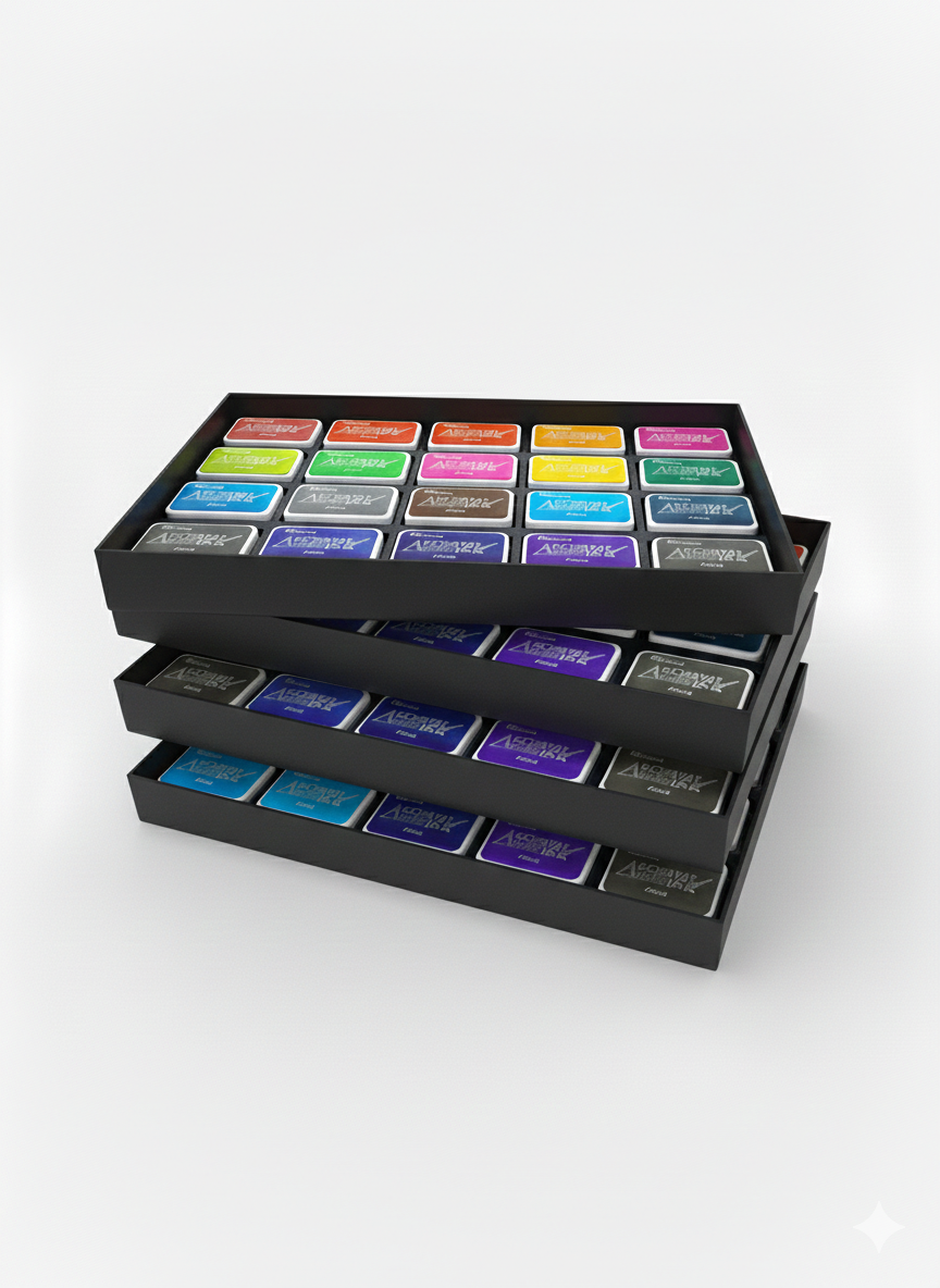 Mini Archival Ink Pad Stackable Storage Tray, Compact Organizer