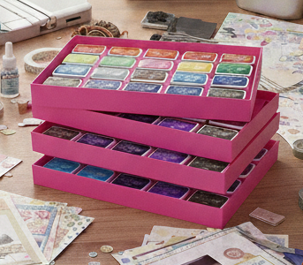 Mini Archival Ink Pad Stackable Storage Tray, Compact Organizer