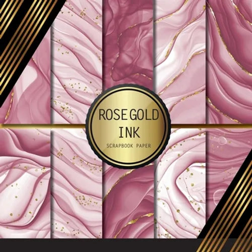 Scrapbook Paper: Rose Gold Ink: Double Sided Craft Paper