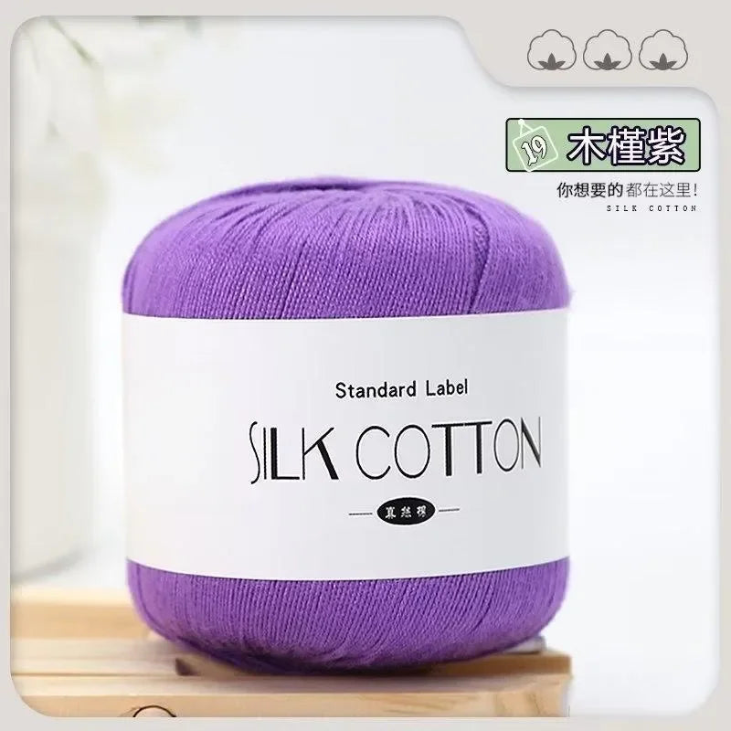 50g/PC Silk Lace Cotton Soft Thread for Cross Stitch