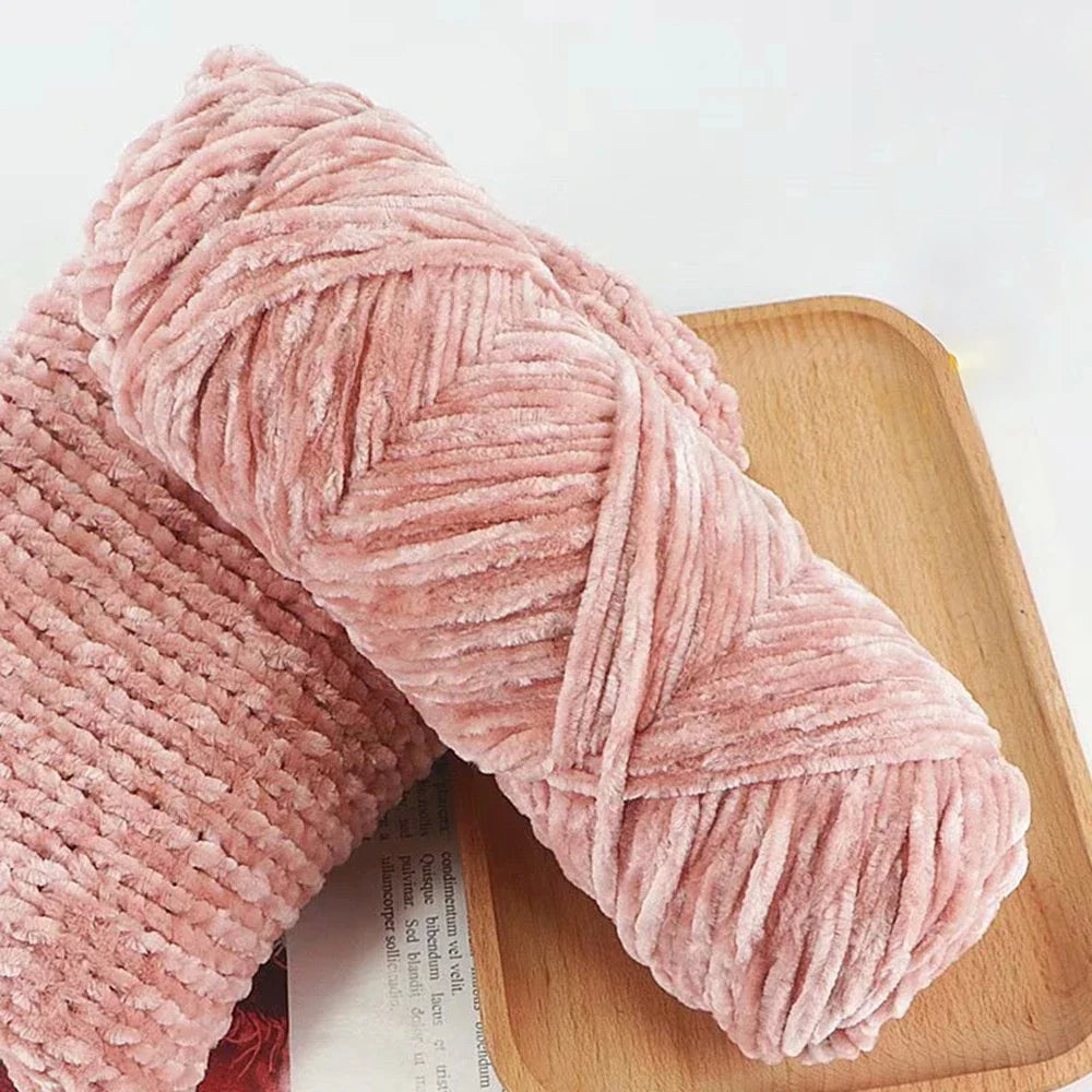 95g Chenille Soft Velvet Yarn Blended Knitting Wool Crochet