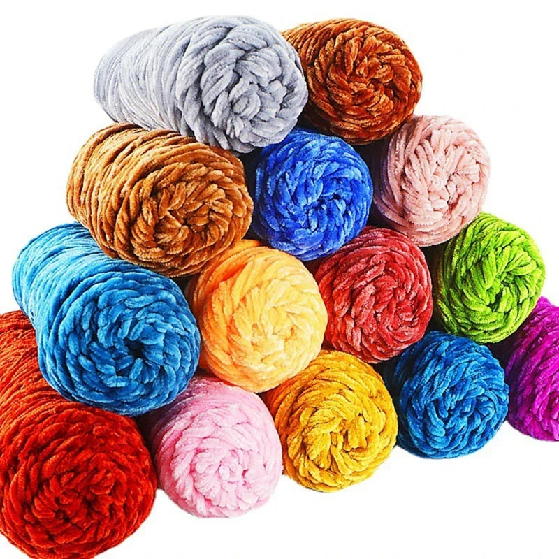 95g Chenille Soft Velvet Yarn Blended Knitting Wool Crochet