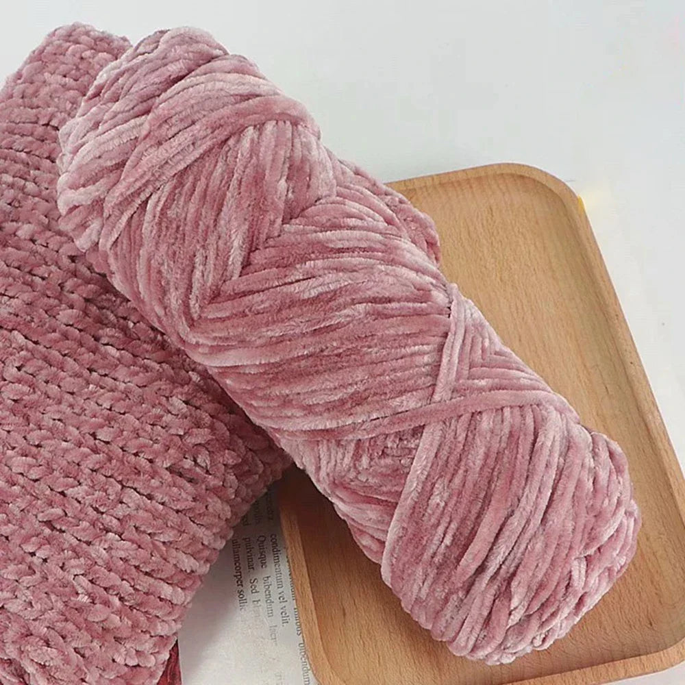 95g Chenille Soft Velvet Yarn Blended Knitting Wool Crochet