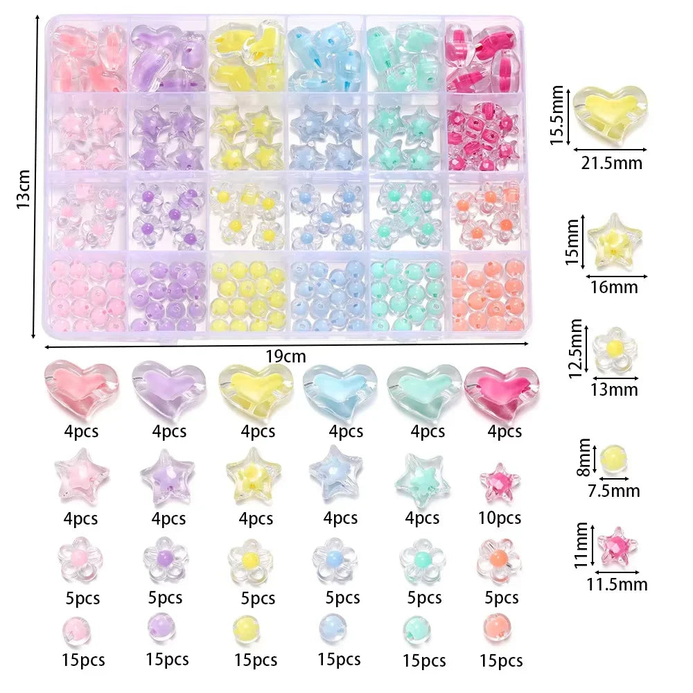 174pcs Spacer Loose Beads Kits
