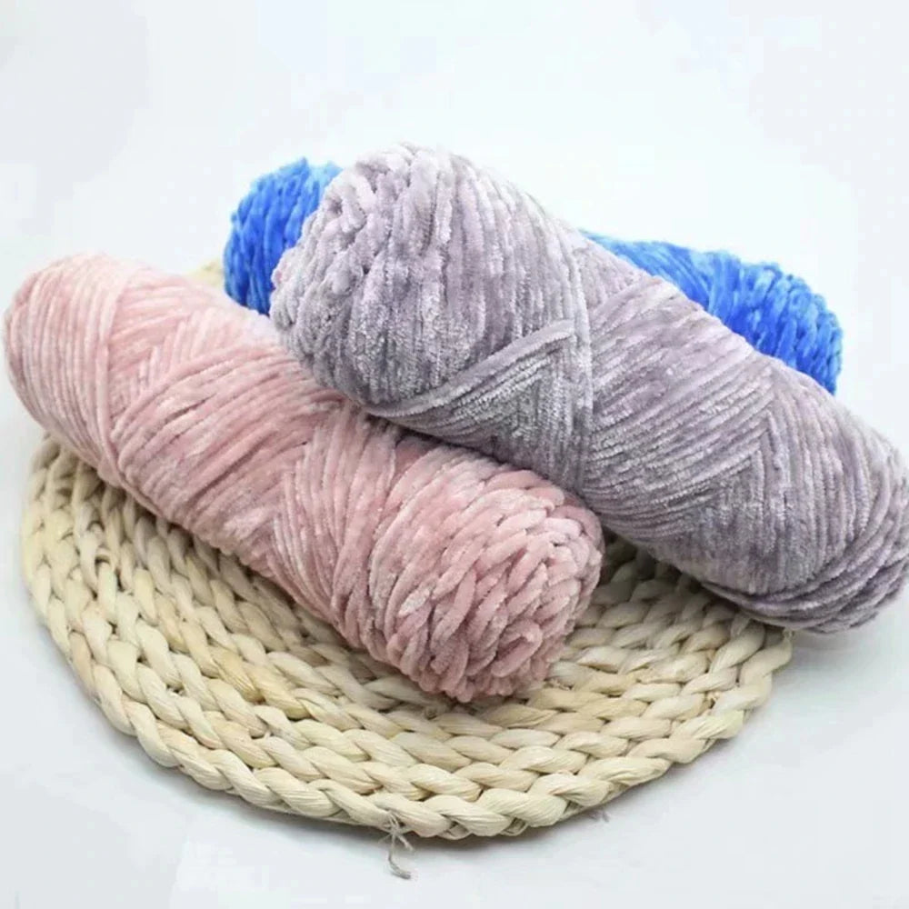 95g Chenille Soft Velvet Yarn Blended Knitting Wool Crochet