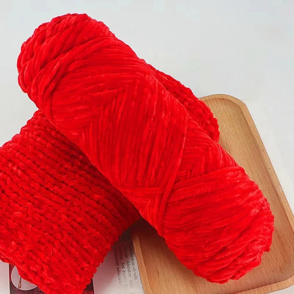 95g Chenille Soft Velvet Yarn Blended Knitting Wool Crochet