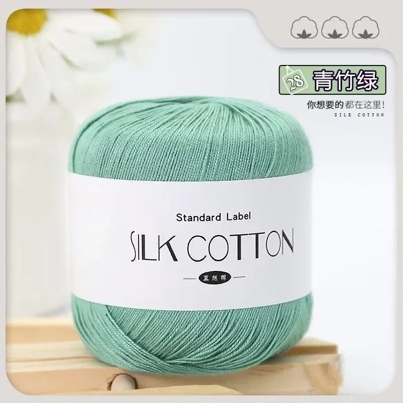 50g/PC Silk Lace Cotton Soft Thread for Cross Stitch