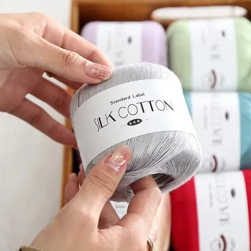 50g/PC Silk Lace Cotton Soft Thread for Cross Stitch