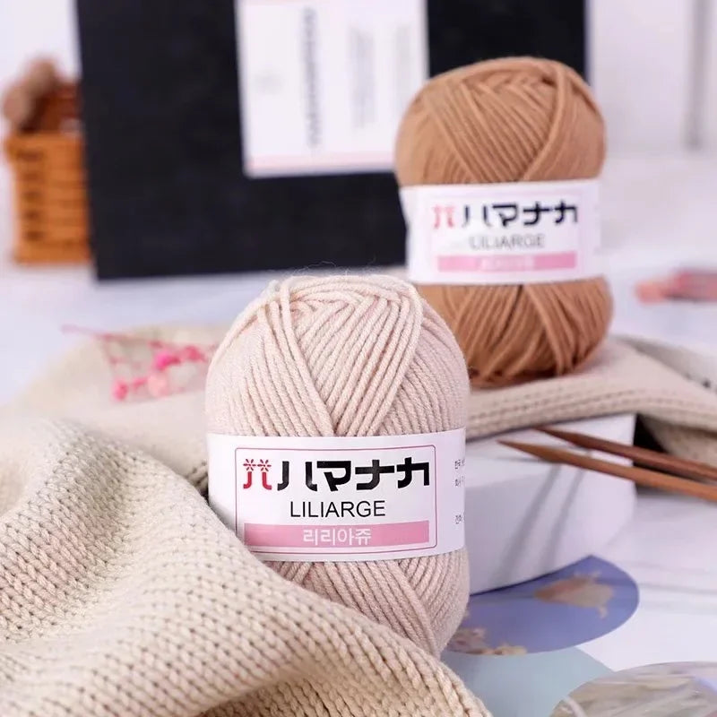 Milk Sweet Soft Cotton Baby Knitting Wool Yarn