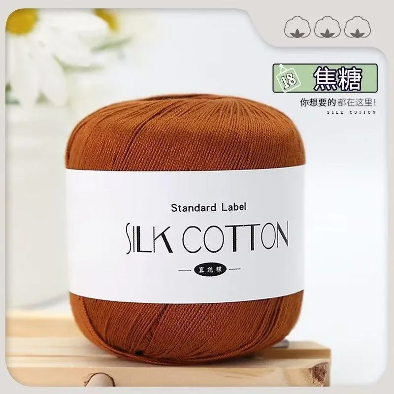 50g/PC Silk Lace Cotton Soft Thread for Cross Stitch