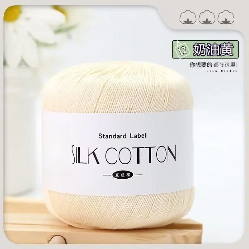 50g/PC Silk Lace Cotton Soft Thread for Cross Stitch