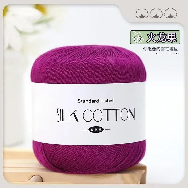 50g/PC Silk Lace Cotton Soft Thread for Cross Stitch