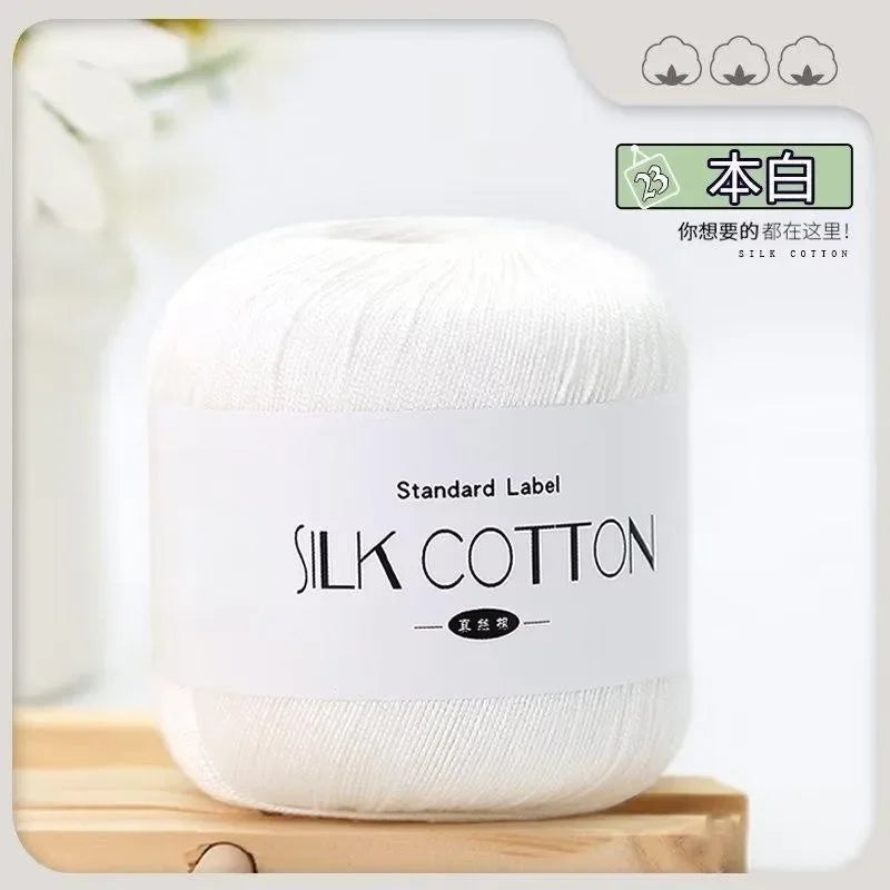 50g/PC Silk Lace Cotton Soft Thread for Cross Stitch