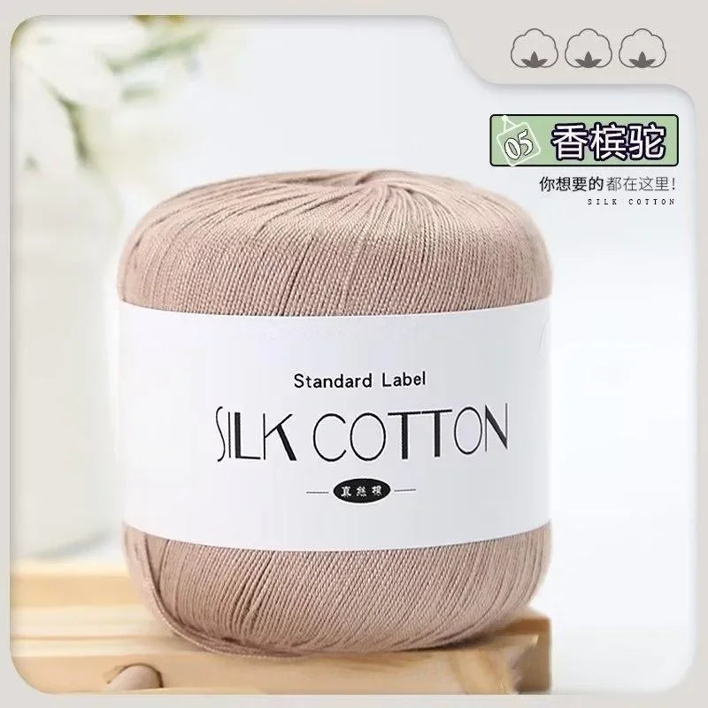50g/PC Silk Lace Cotton Soft Thread for Cross Stitch