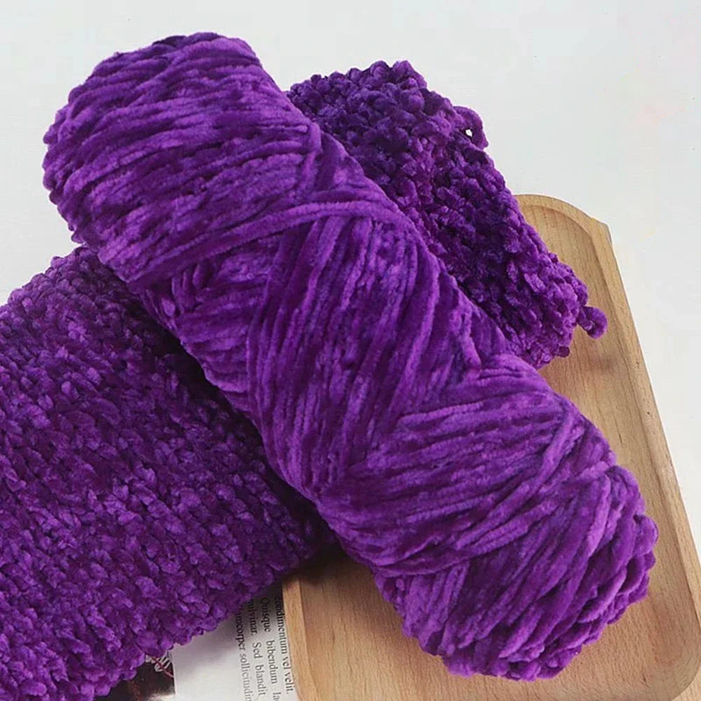 95g Chenille Soft Velvet Yarn Blended Knitting Wool Crochet