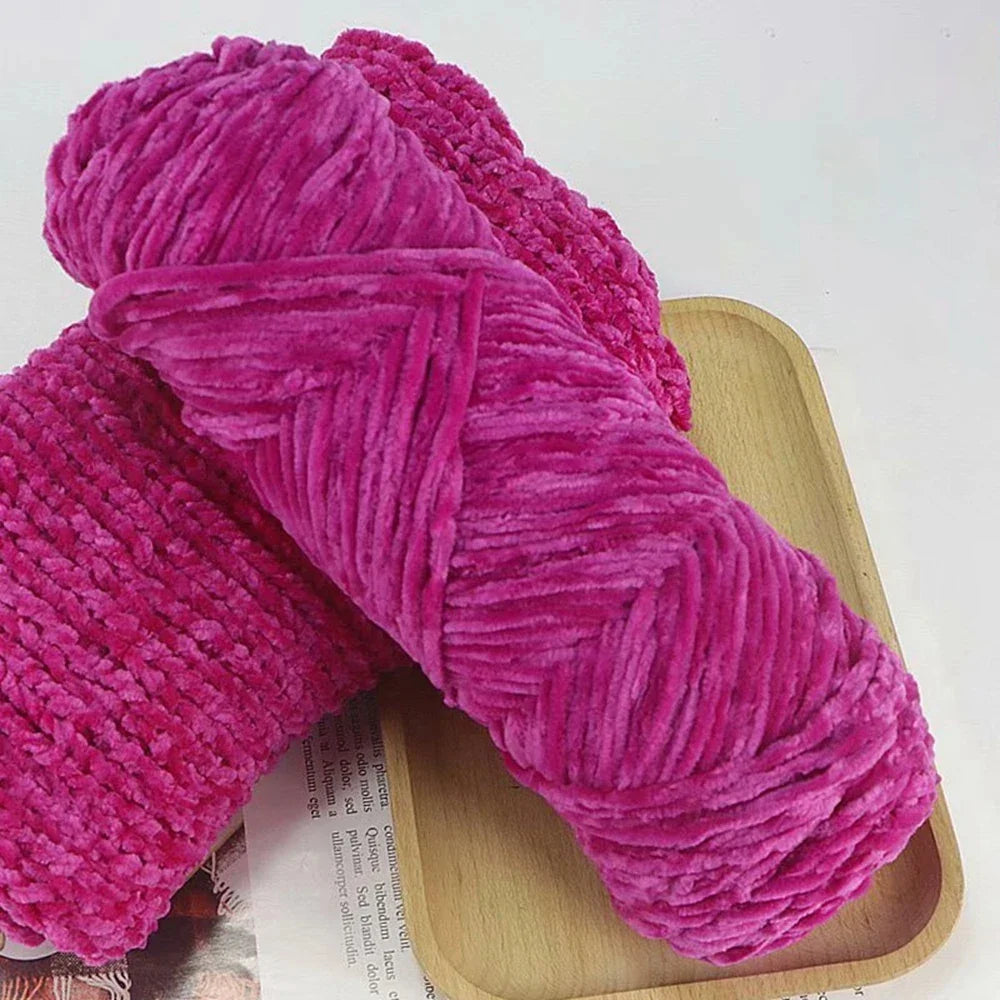 95g Chenille Soft Velvet Yarn Blended Knitting Wool Crochet