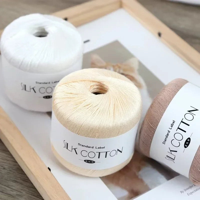50g/PC Silk Lace Cotton Soft Thread for Cross Stitch