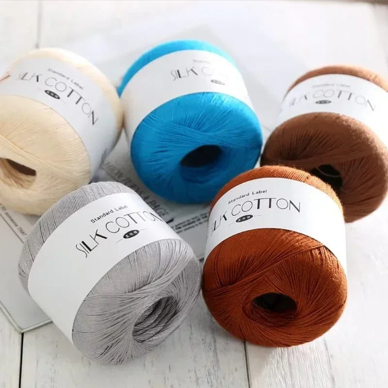 50g/PC Silk Lace Cotton Soft Thread for Cross Stitch