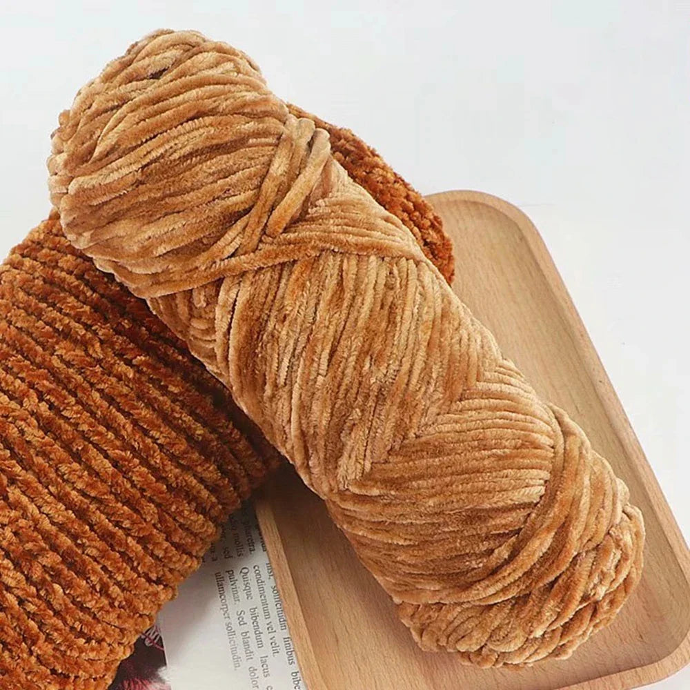95g Chenille Soft Velvet Yarn Blended Knitting Wool Crochet