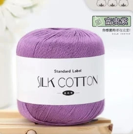 50g/PC Silk Lace Cotton Soft Thread for Cross Stitch