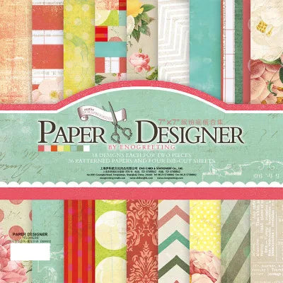 7 Inch Vintage Scrapbook Paper Set | 40 Sheets Retro Cardstock