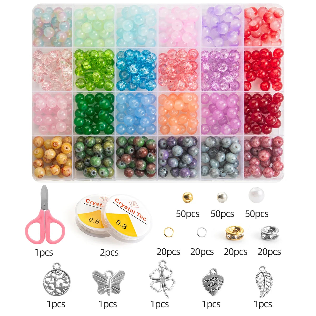 Glass Beads Bracelet Making Kit