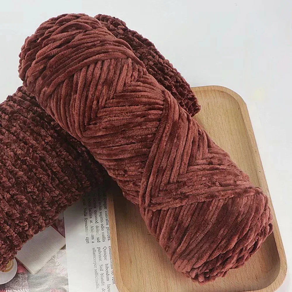 95g Chenille Soft Velvet Yarn Blended Knitting Wool Crochet