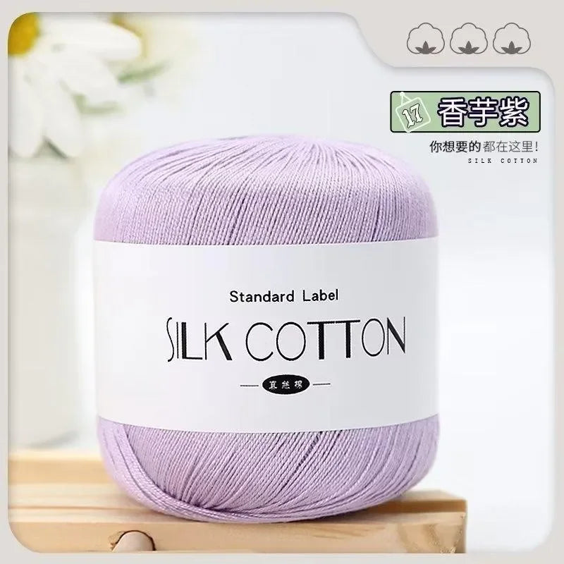 50g/PC Silk Lace Cotton Soft Thread for Cross Stitch