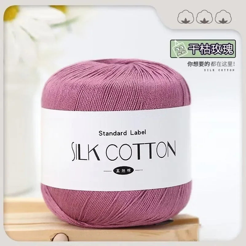 50g/PC Silk Lace Cotton Soft Thread for Cross Stitch