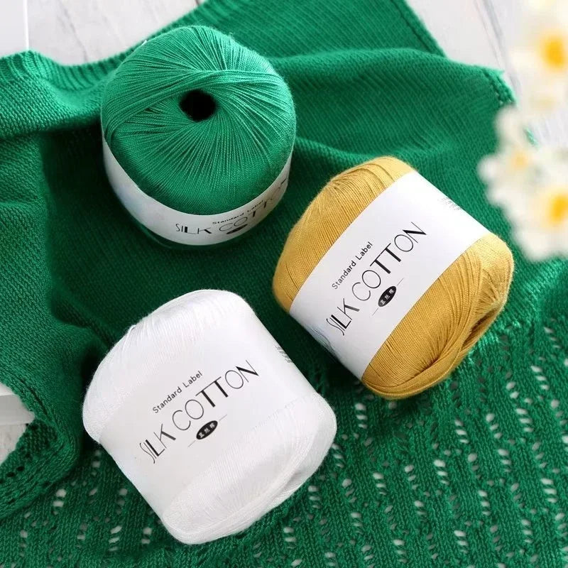 50g/PC Silk Lace Cotton Soft Thread for Cross Stitch