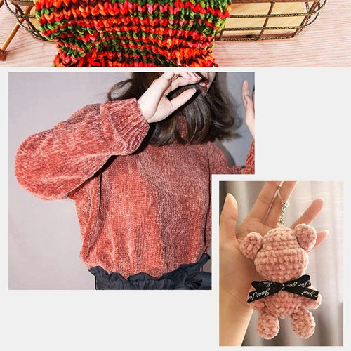 95g Chenille Soft Velvet Yarn Blended Knitting Wool Crochet