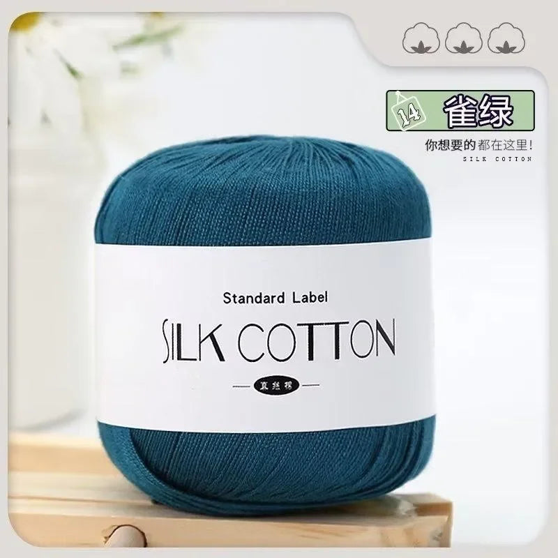 50g/PC Silk Lace Cotton Soft Thread for Cross Stitch