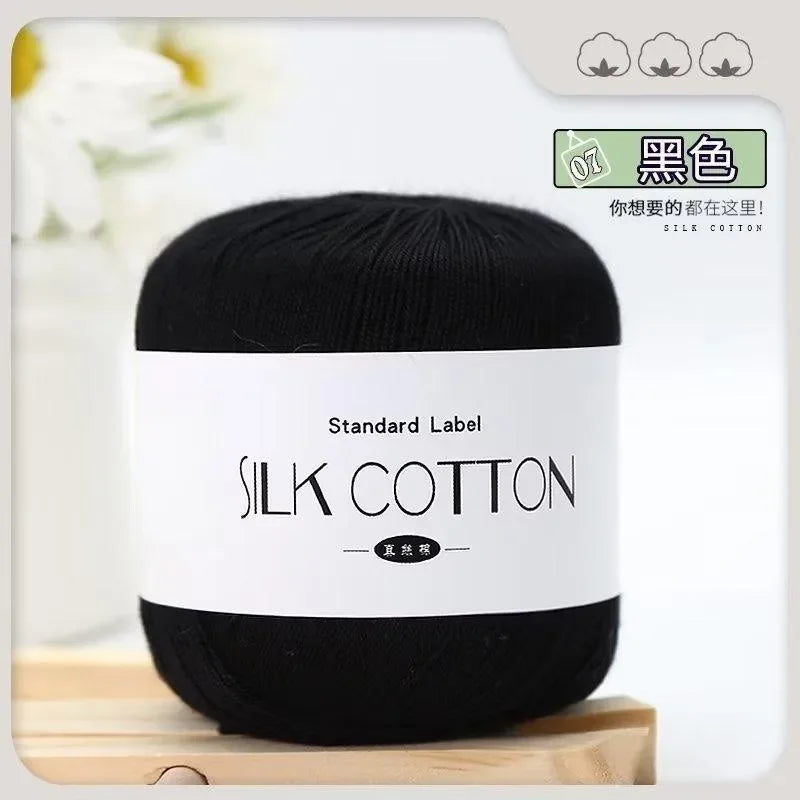 50g/PC Silk Lace Cotton Soft Thread for Cross Stitch
