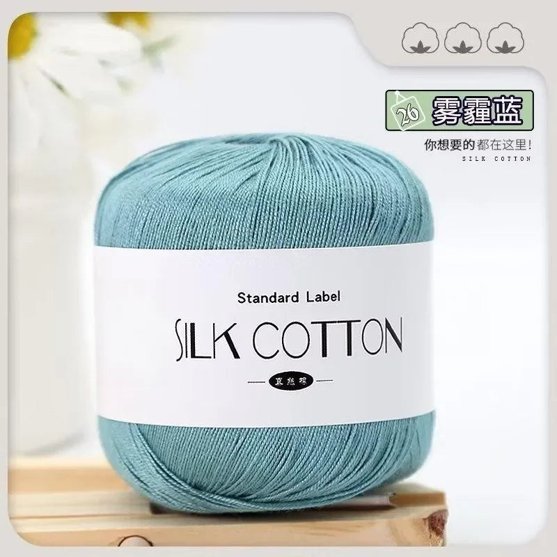 50g/PC Silk Lace Cotton Soft Thread for Cross Stitch