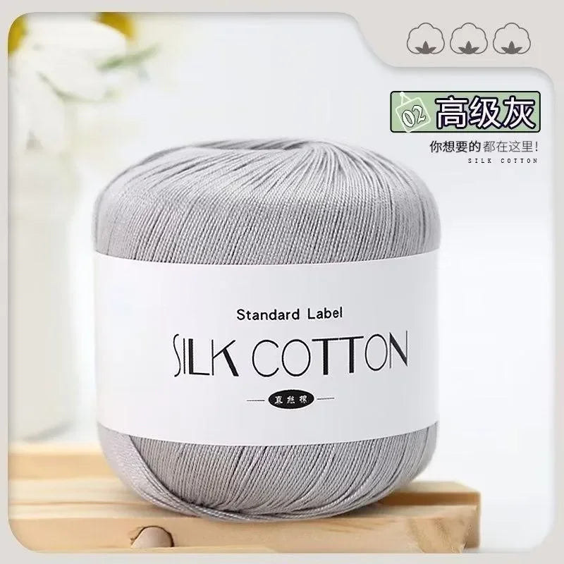 50g/PC Silk Lace Cotton Soft Thread for Cross Stitch