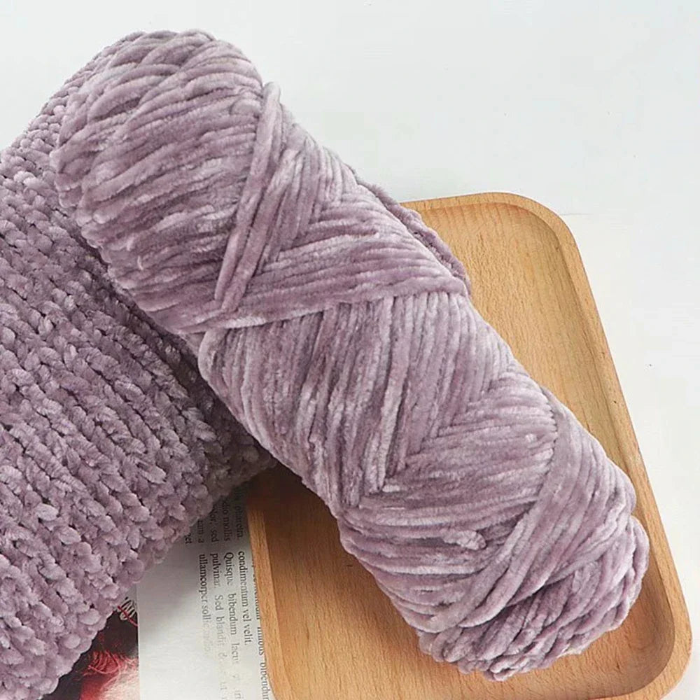 95g Chenille Soft Velvet Yarn Blended Knitting Wool Crochet