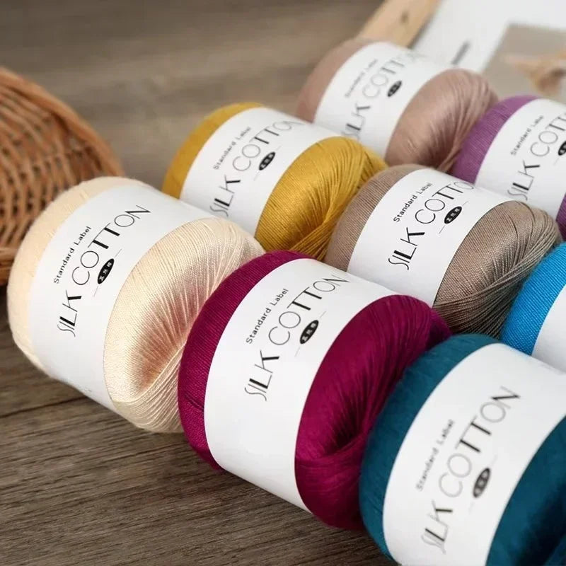 50g/PC Silk Lace Cotton Soft Thread for Cross Stitch