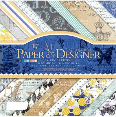 7 Inch Vintage Scrapbook Paper Set | 40 Sheets Retro Cardstock