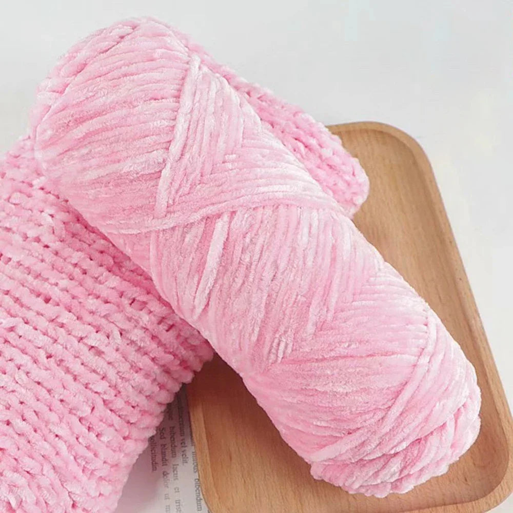 95g Chenille Soft Velvet Yarn Blended Knitting Wool Crochet