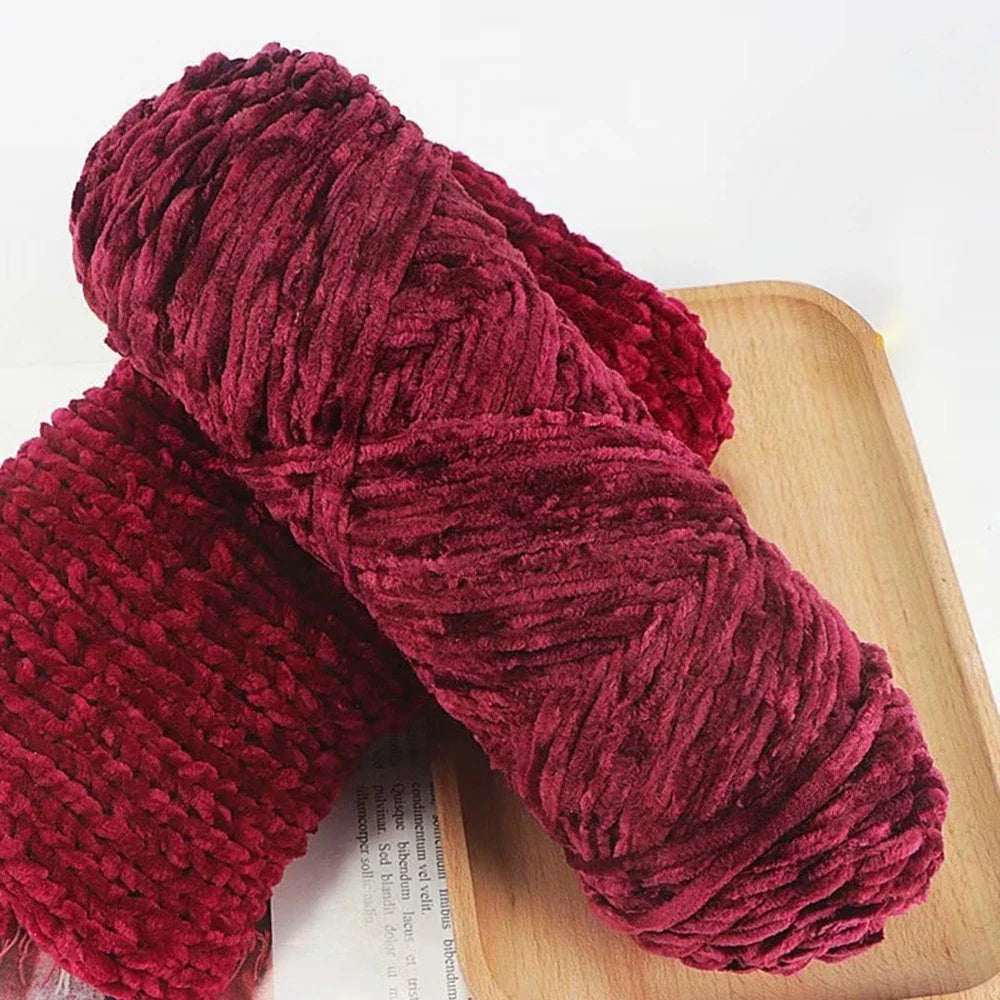 95g Chenille Soft Velvet Yarn Blended Knitting Wool Crochet