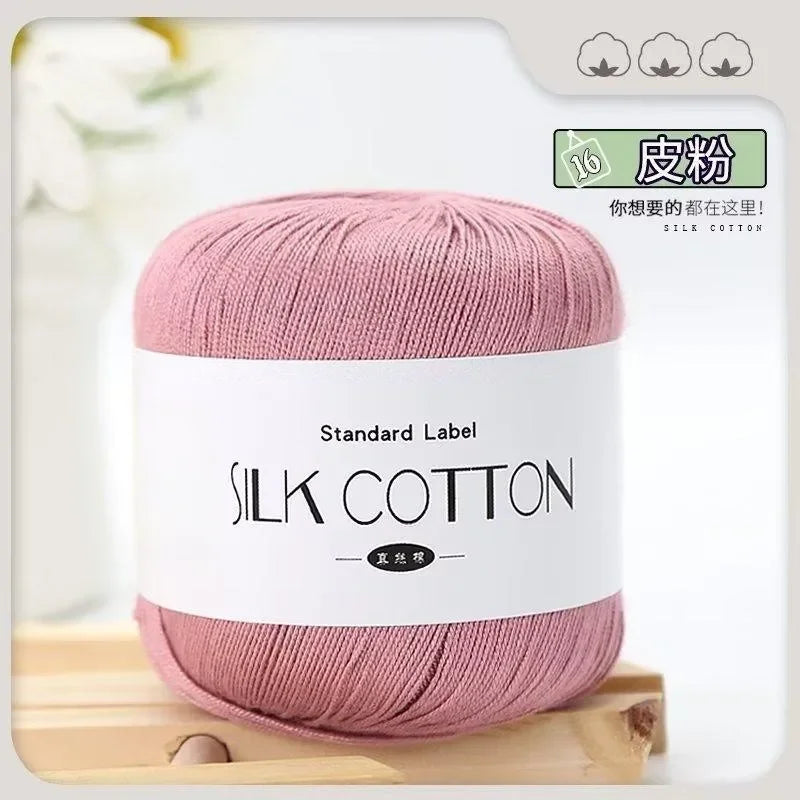50g/PC Silk Lace Cotton Soft Thread for Cross Stitch